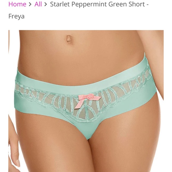 Freya “Starlet” Underwire Vertical Seam Bra and Shorty in Peppermint Green - Picture 5 of 8